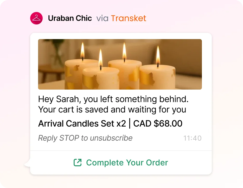 Abandoned cart recovery on WhatsApp
